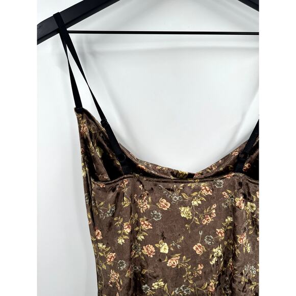 Y2K Bodycon Midi Floral Antique Colored Dress Size Small - Picture 7 of 8